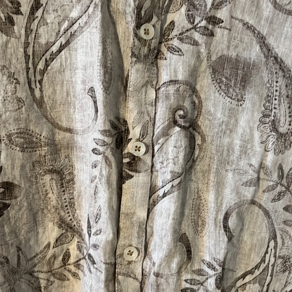 Tasso Elba Linen Shirt L 16-16 1/2 - Picture 4 of 6